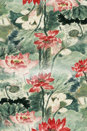 荷花印花华亿平台图片