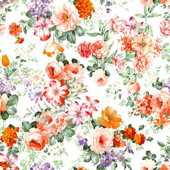 486633-欧美流行时尚杂乱花卉