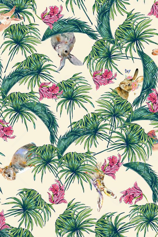 休闲 写意手绘印花华亿平台图片