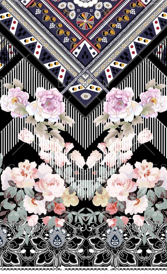 潮流时尚印花华亿平台图片