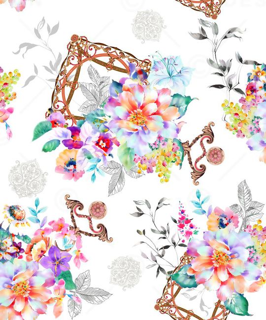 植物花卉印花华亿平台图片