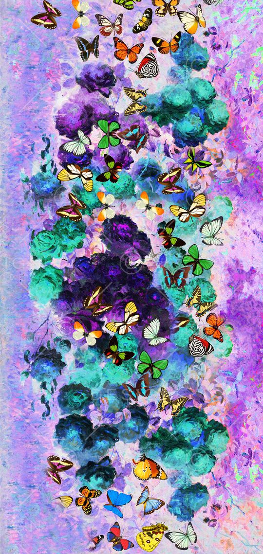 滤色花卉印花华亿平台图片