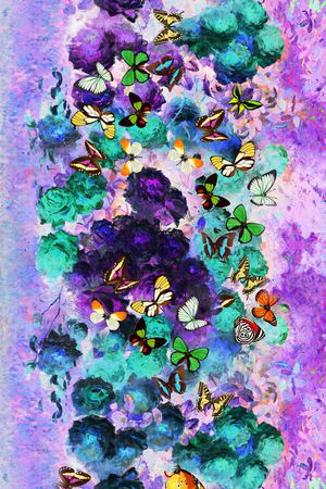 滤色花卉印花华亿平台图片