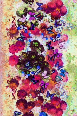 滤色花卉印花华亿平台图片