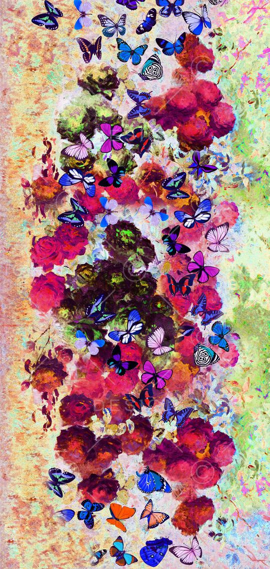 滤色花卉印花华亿平台图片