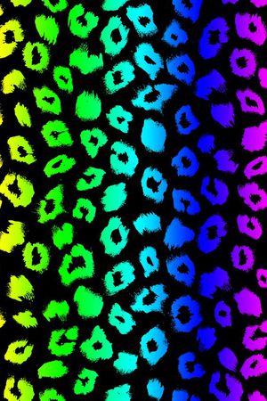 渐变豹纹花印花华亿平台图片