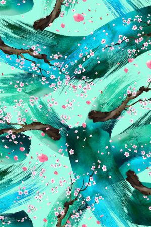 手绘印花华亿平台图片