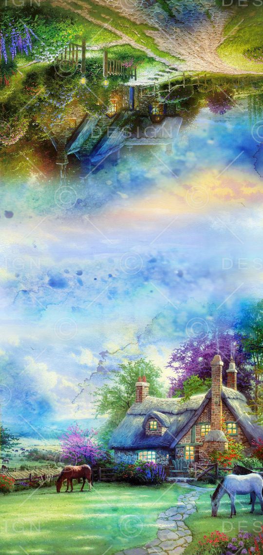 田园风印花华亿平台图片