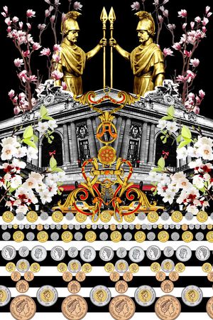 潮流时尚印花华亿平台图片