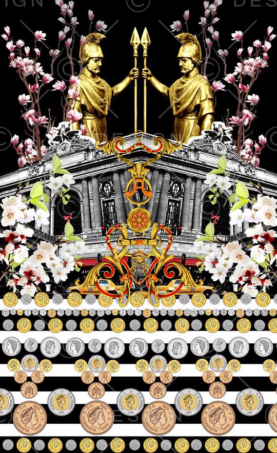 潮流时尚印花华亿平台图片