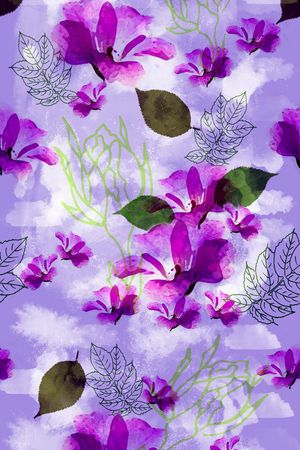 花卉印花华亿平台图片