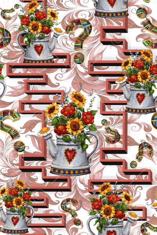 花卉印花华亿平台图片