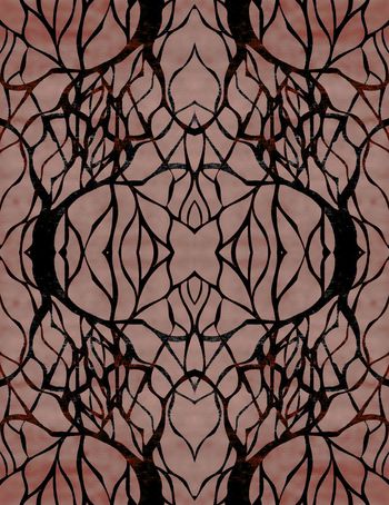 487167-复古树枝几何图案