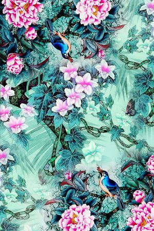 中国风印花华亿平台图片