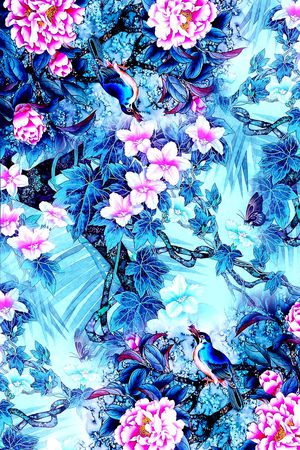 中国风印花华亿平台图片