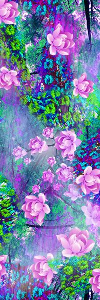 时尚自然印花华亿平台图片