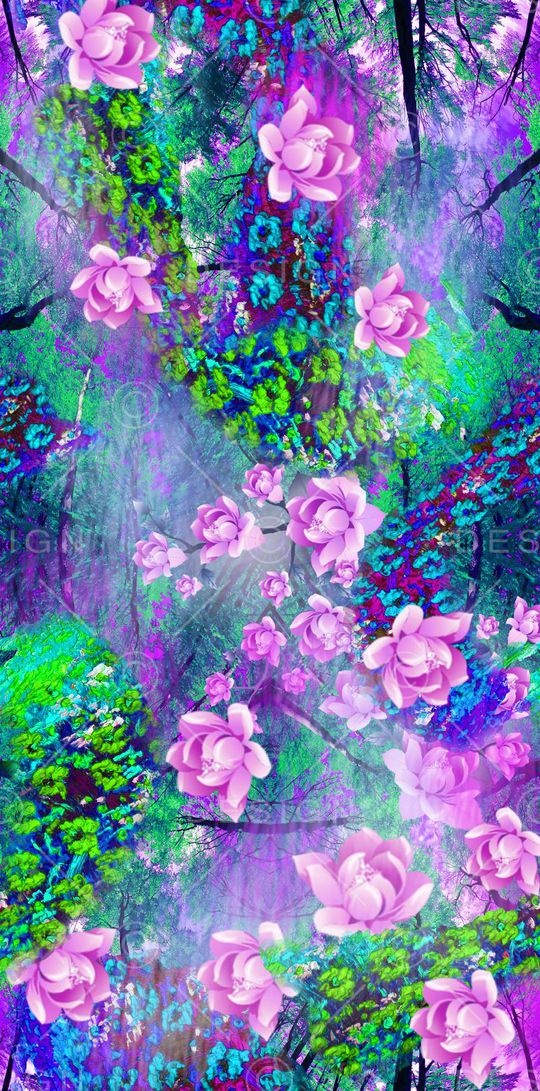 时尚自然印花华亿平台图片