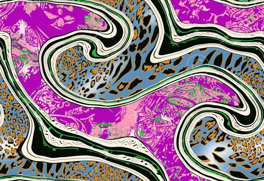 线条印花华亿平台图片