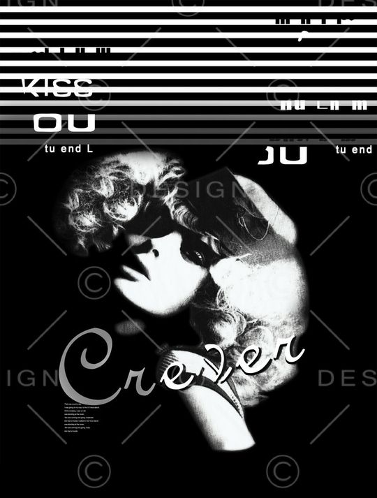 抽象人头印花华亿平台图片