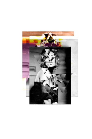 拼贴人像印花华亿平台图片