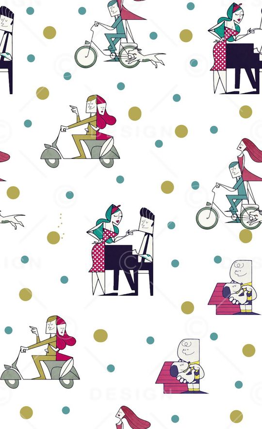 人物印花华亿平台图片