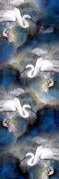 工笔画印花华亿平台图片