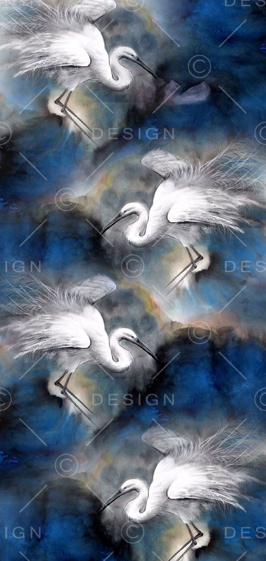 工笔画印花华亿平台图片