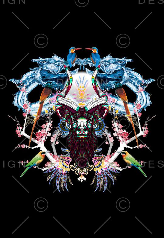 潮流时尚印花华亿平台图片