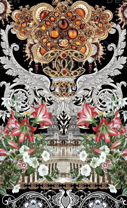 潮流时尚印花华亿平台图片