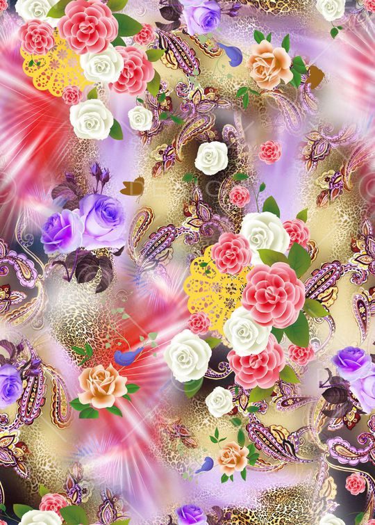 抽象印花华亿平台图片