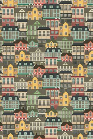 卡通  房子印花华亿平台图片