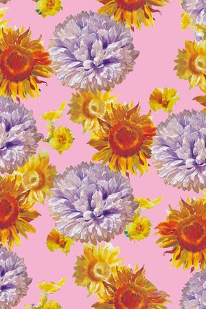 花卉印花华亿平台图片