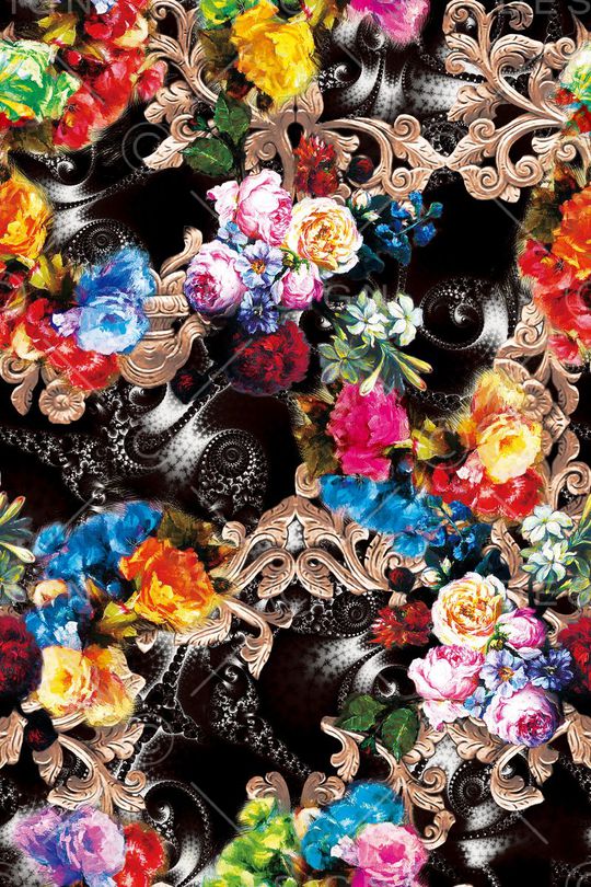 花卉印花华亿平台图片