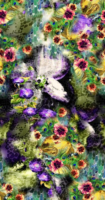 487615-美不胜举 斑点豹纹 几何椭圆