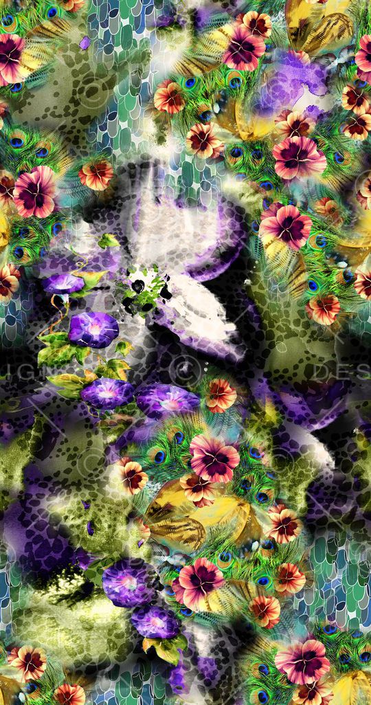 斑点豹纹印花华亿平台图片