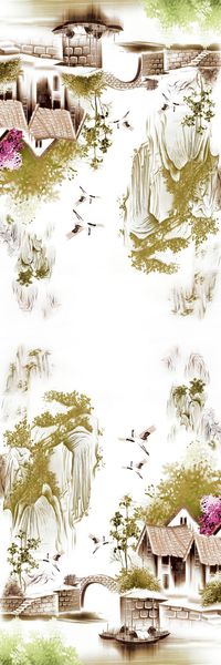 中国风印花华亿平台图片