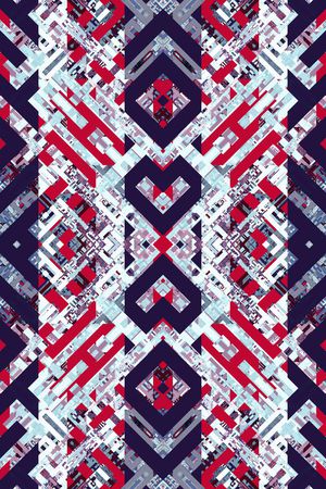 变形几何印花华亿平台图片