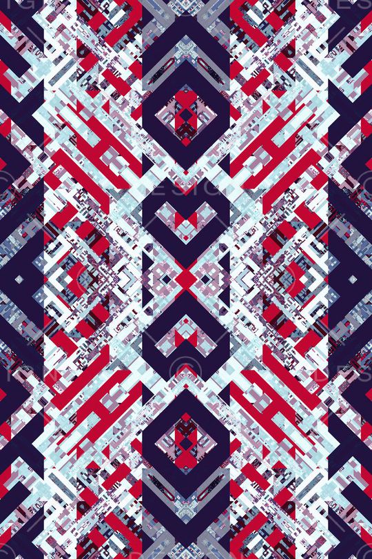 变形几何印花华亿平台图片