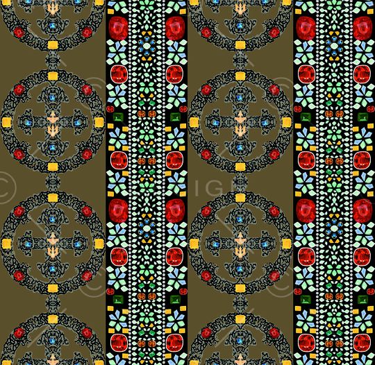 钻石宝石印花华亿平台图片