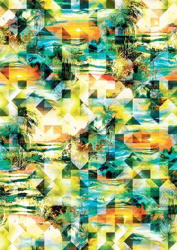 487943-原创时尚几何棕榈树华亿平台