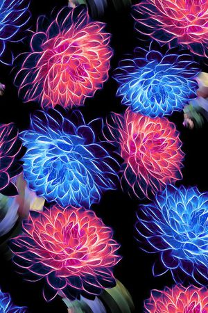 大花朵印花华亿平台图片