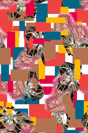 色块印花华亿平台图片