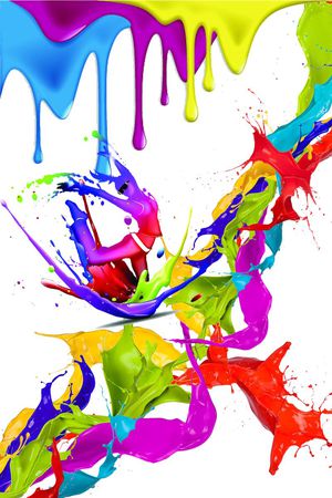 彩色油漆印花华亿平台图片