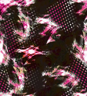 488209-时尚潮流波点晕染科技光感暗影印花