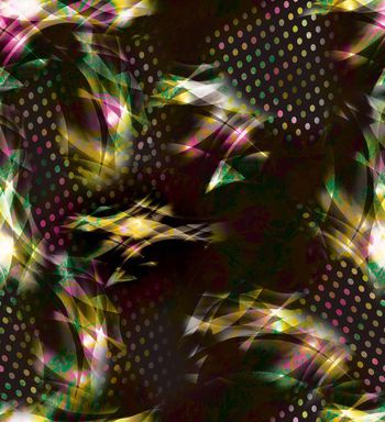 488210-时尚潮流波点晕染科技光感暗影印花