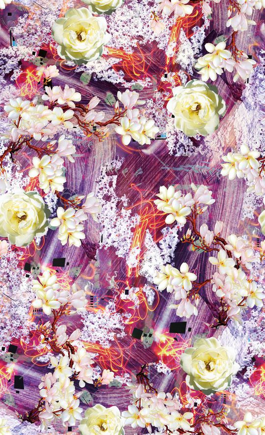 花卉印花华亿平台图片