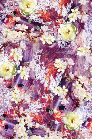 花卉印花华亿平台图片