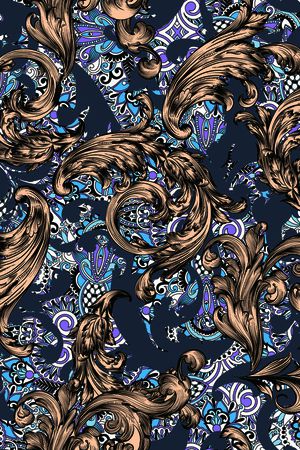 卷草纹印花华亿平台图片