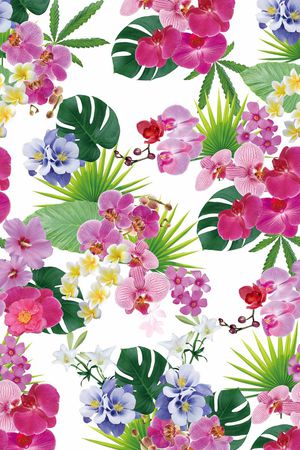 花卉印花华亿平台图片