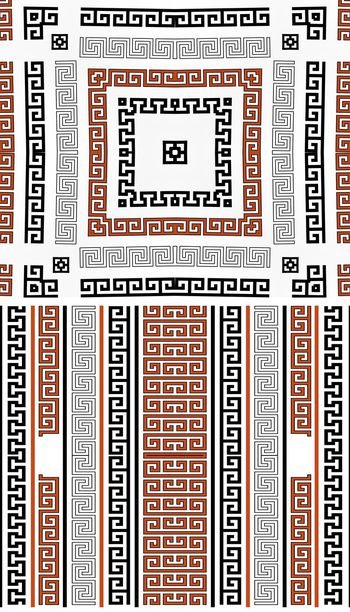 488265-几何民族花边女装连衣裙衬衣壁纸墙纸